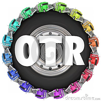 OTR Tractor Trailer Trucks Over the Road Trucking Stock Photo