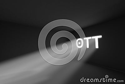 OTT rays volume light concept Cartoon Illustration