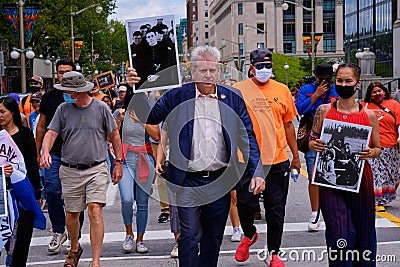 Ottawa, Canada July 31, 2021: March for Truth and Justice for Canadian Indigenous People Editorial Stock Photo