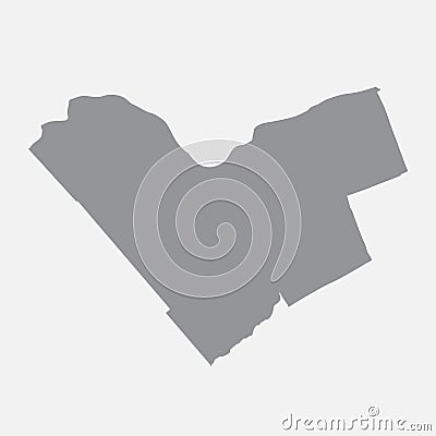 Ottawa city map in gray on a white background Vector Illustration