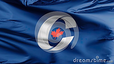 A Conservative Party of Canada Flag. Colloquially known as the Tories, is a federal Editorial Stock Photo