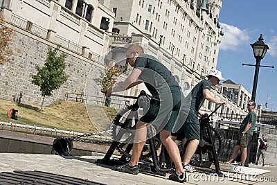 Ottawa - Operating the Locks on The Rideau Canal Editorial Stock Photo