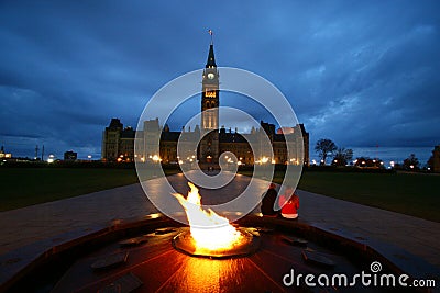 Ottawa Parliament Hill Editorial Stock Photo