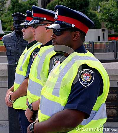 Ottawa Police men in a row Editorial Stock Photo