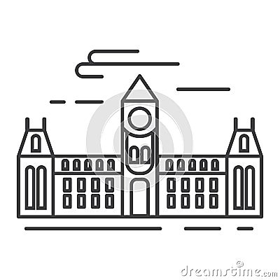 Ottawa's parliament hill. Vector illustration decorative design Vector Illustration