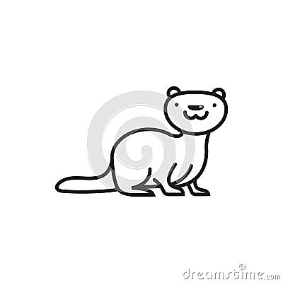 Otter icon. Vector illustration decorative design Vector Illustration