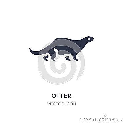 otter icon on white background. Simple element illustration from Animals concept Vector Illustration