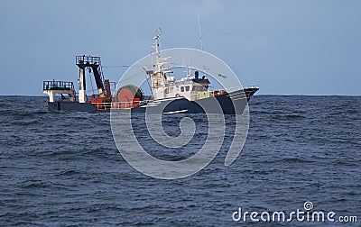 Otter trawl fishing Stock Photo