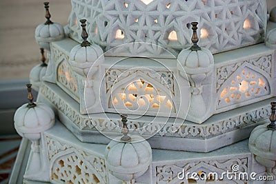 Ottoman marble carving art detail Stock Photo