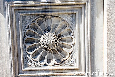 Ottoman marble carving art detail Stock Photo