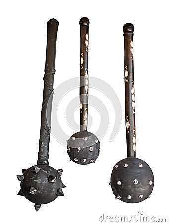 Ottoman style decorative mace as Medieval time weapon Stock Photo