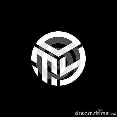 OTY letter logo design on black background. OTY creative initials letter logo concept. OTY letter design Vector Illustration