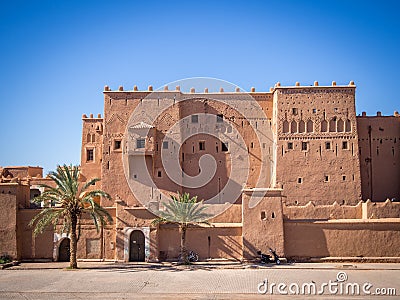 Ouarzazate Taourirt Kasbah city fortress, town castle streets Editorial Stock Photo