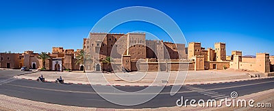 Ouarzazate Taourirt Kasbah city fortress, town castle streets Editorial Stock Photo