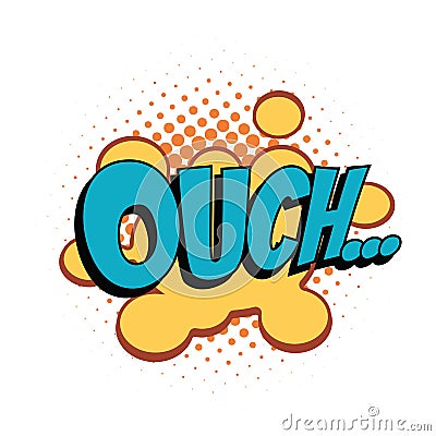 Ouch comic word Vector Illustration