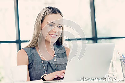 Our business is technology savvy Stock Photo