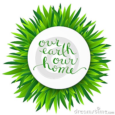 Our earth our home Cartoon Illustration