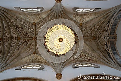 Our lady of assumption inside ceiling of church in Elvas, Portugal Editorial Stock Photo