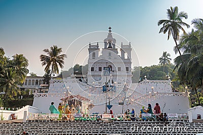 Our Lady of the Immaculate Conception Church, Goa, India. Editorial Stock Photo
