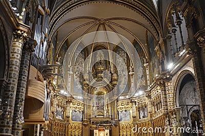 Our Lady of Montserrat or the Virgin of Montserrat. Editorial Stock Photo