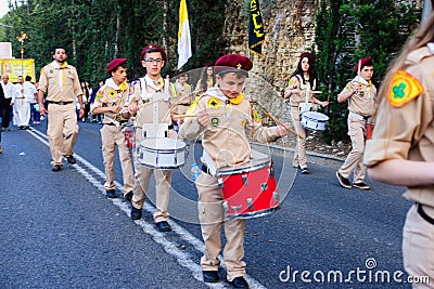 Our Lady of Mount Carmel parade, Haifa Editorial Stock Photo