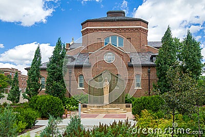 Our Lady Queen of Peace Statue on the Campus of the University of St. Thomas Editorial Stock Photo