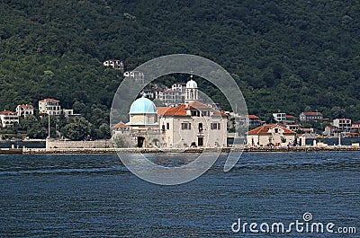 Our Lady of the Rocks Perast Bay of Kotor Montenegro Editorial Stock Photo