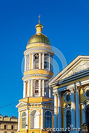 Our Lady of Vladimir Church in Saint Petersburg Stock Photo