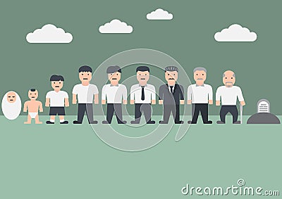 Our life flat graphic Vector Illustration