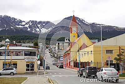Our Mary of Mercy Church in Ushuaia, Argentina Editorial Stock Photo