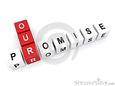 Our promise sign Stock Photo