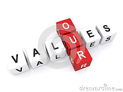 Our values Stock Photo