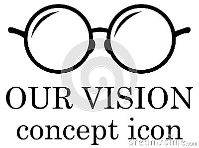 Our vision icon Stock Photo
