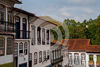 Ouro Preto, Brazil: The centre of The city with typical architecture, UNESCO world heritage Editorial Stock Photo