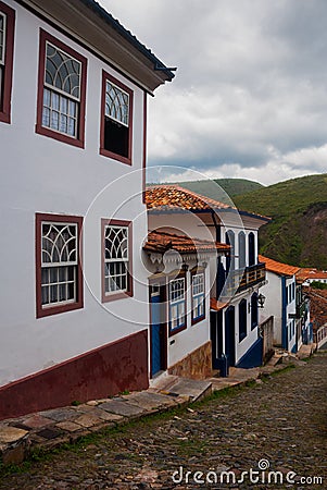 Ouro Preto, Minas Gerais, Brazil: City view of the historic mining city Outro Preto Editorial Stock Photo