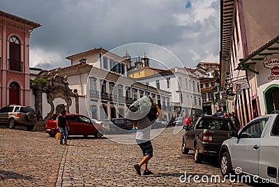 Ouro Preto, Minas Gerais, Brazil: City view of the historic mining city Outro Preto Editorial Stock Photo