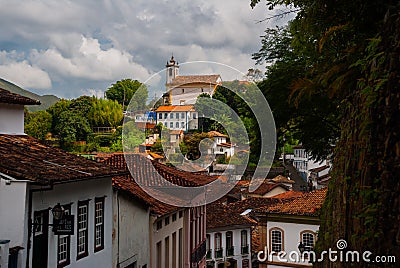 Ouro Preto, Minas Gerais, Brazil: City view of the historic mining city Outro Preto Stock Photo