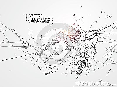 Out of the connection people, illustration. Cartoon Illustration