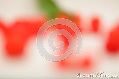 Out of focus , blurred photograph, water apples on white background. Stock Photo