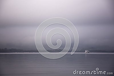 Misty morning at Loch Lomond Stock Photo