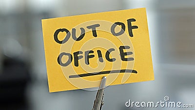 Out of office Stock Photo