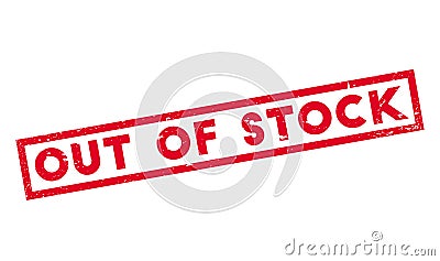 Out Of Stock rubber stamp Vector Illustration