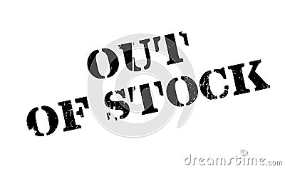 Out Of Stock rubber stamp Vector Illustration
