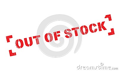 Out Of Stock rubber stamp Vector Illustration