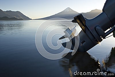 Outboard engine Stock Photo