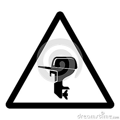 Outboard Motor Symbol Sign,Vector Illustration, Isolate On White Background Label. EPS10 Vector Illustration