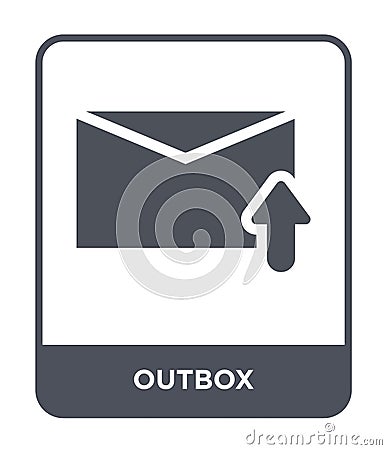 outbox icon in trendy design style. outbox icon isolated on white background. outbox vector icon simple and modern flat symbol for Vector Illustration