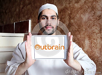 Outbrain online advertiser logo Editorial Stock Photo