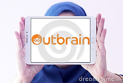 Outbrain online advertiser logo Editorial Stock Photo