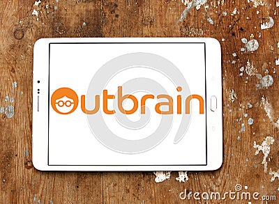 Outbrain online advertiser logo Editorial Stock Photo